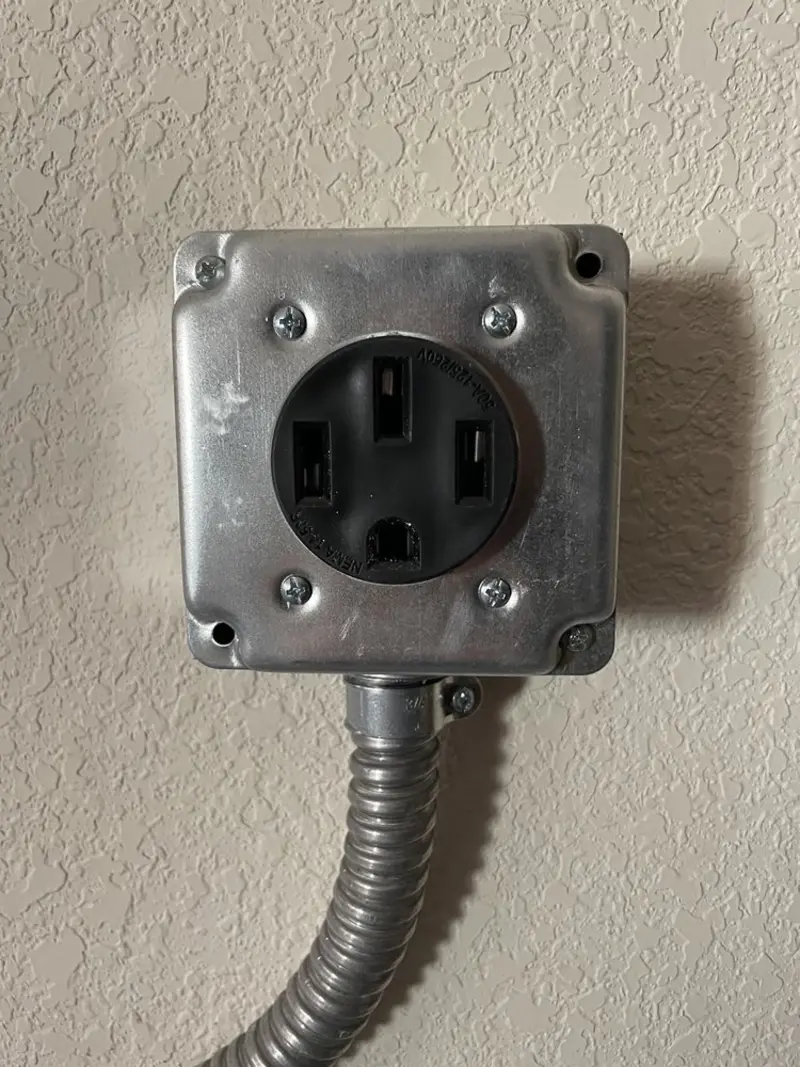 NEMA 14-50 outlet installed for Smart Home Electrical in Mullins